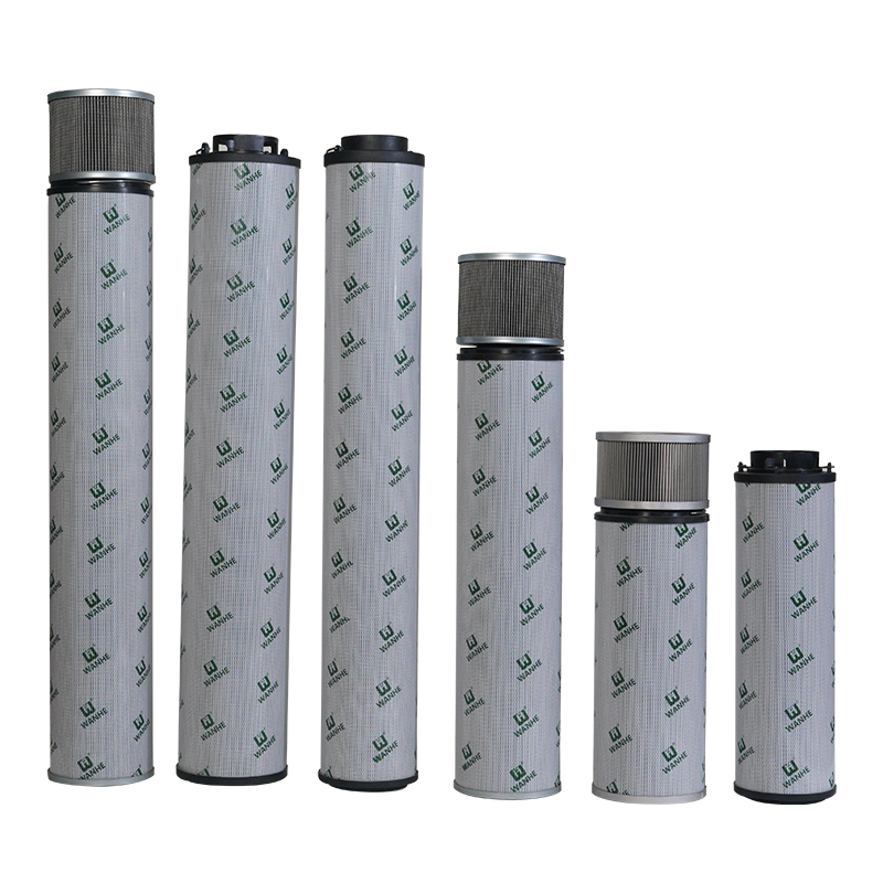 High viscosity lubricating oil filter series