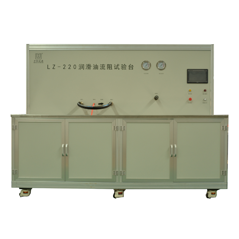 Lubricating oil flow resistance test bench