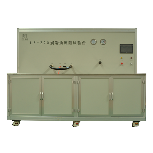 Lubricating oil flow resistance test bench